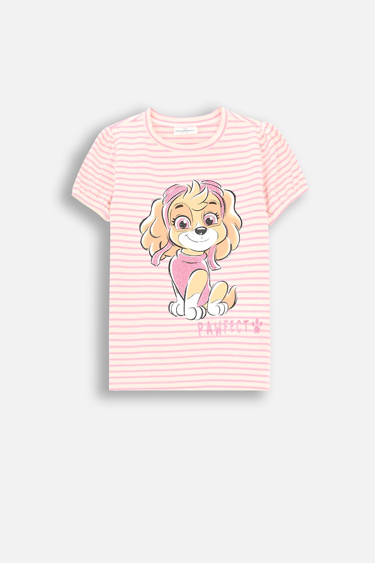 T-shirt z krótkim rękawem wielokolorowa w paski licencja PAW