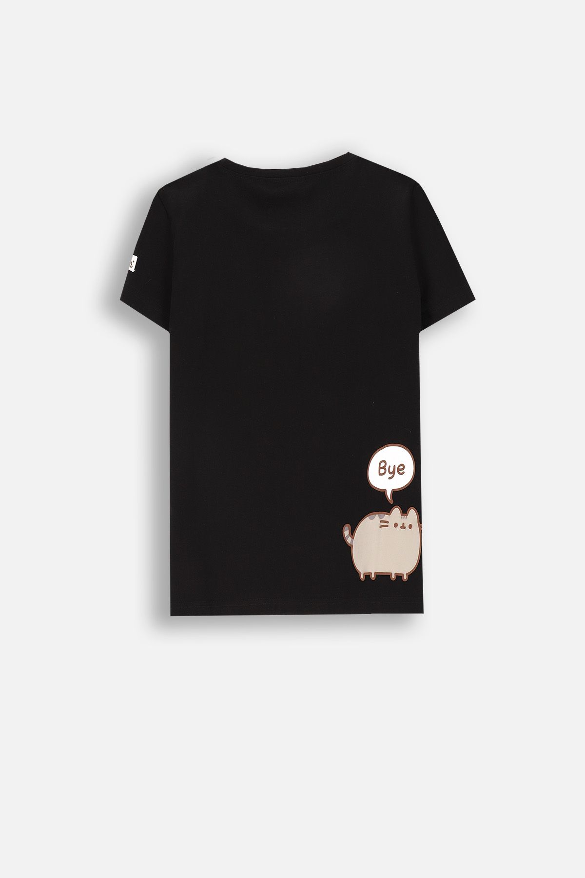 Short-sleeved T-shirt black with print PUSHEEN license Short-sleeved T-shirt black with print PUSHEEN license