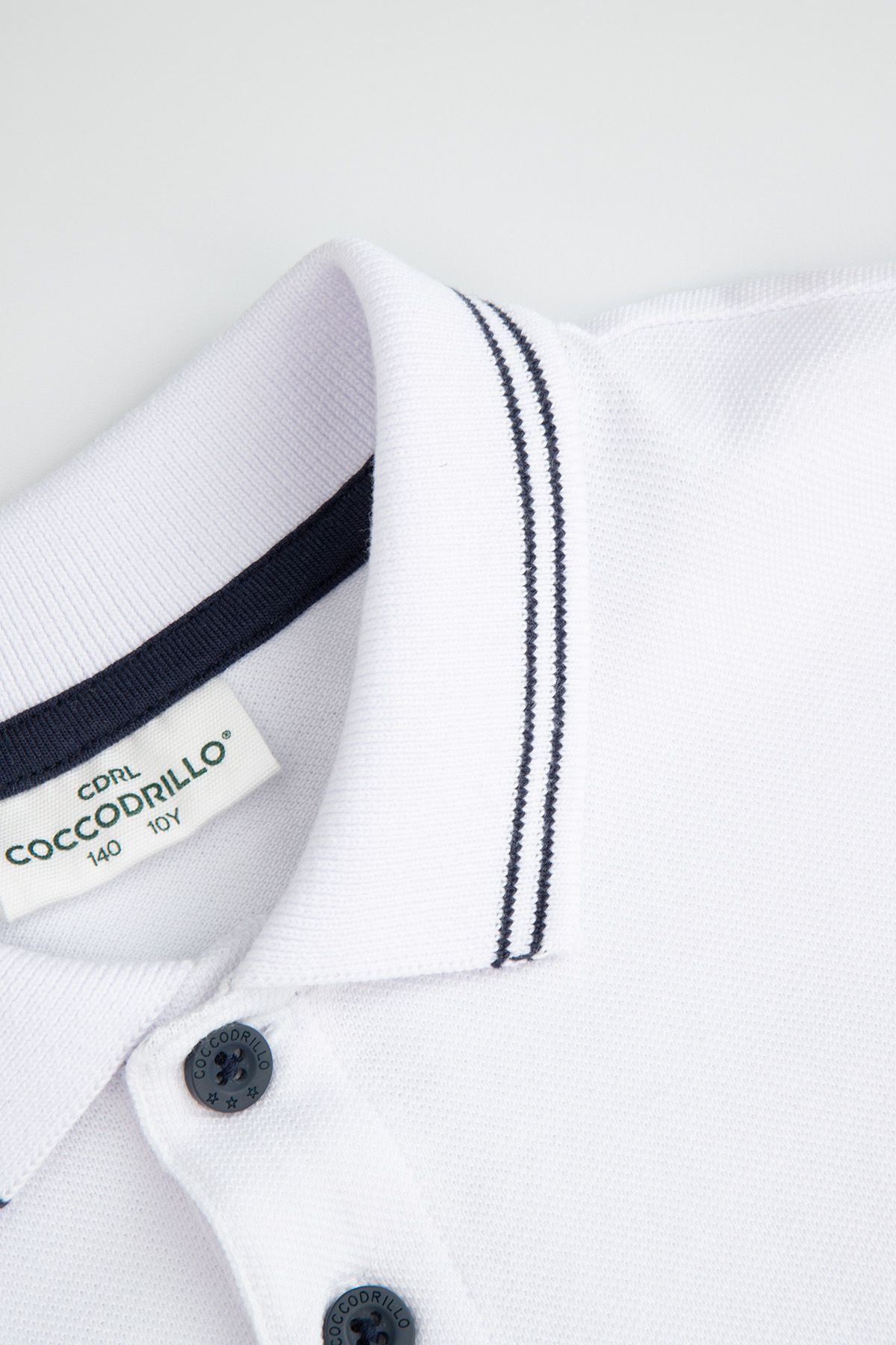 T-shirt z krótkim rękawem biała, z kołnierzykiem POLO