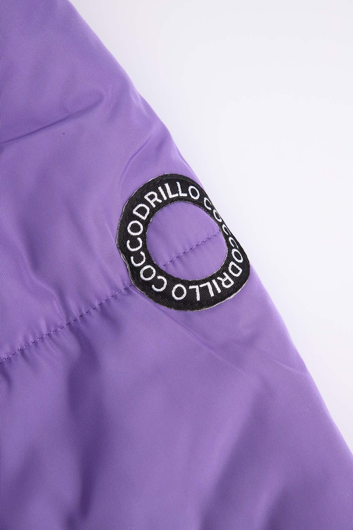 Winter jacket purple with hood and pockets - Coccodrillo