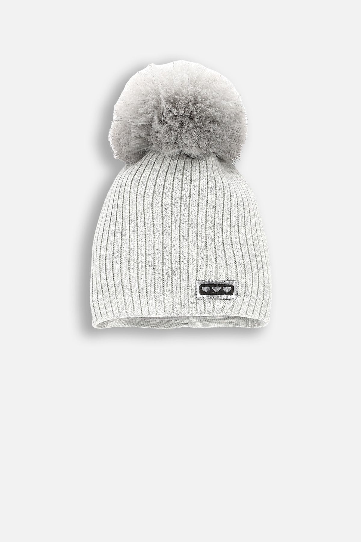 トイガン sadapjbl434343444345 Czapka zmowa z pomponem srebrna - Coccodrillo