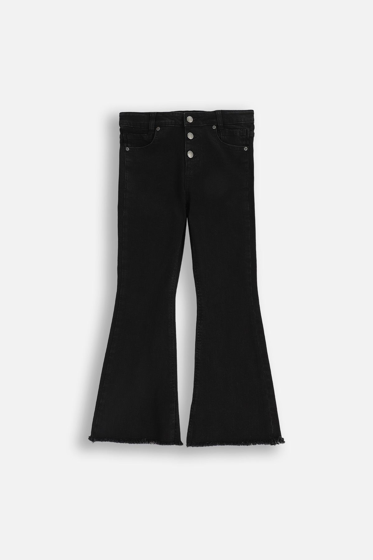 Spodnie jeansowe WIDE LEG czarne z kieszeniami o fasonie