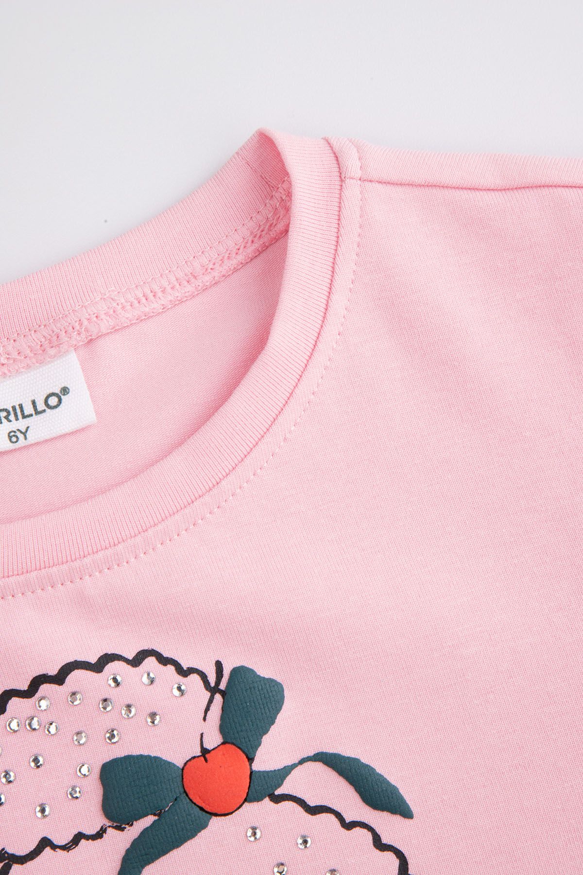 Long sleeve shirt pink with poodle print on front - Coccodrillo