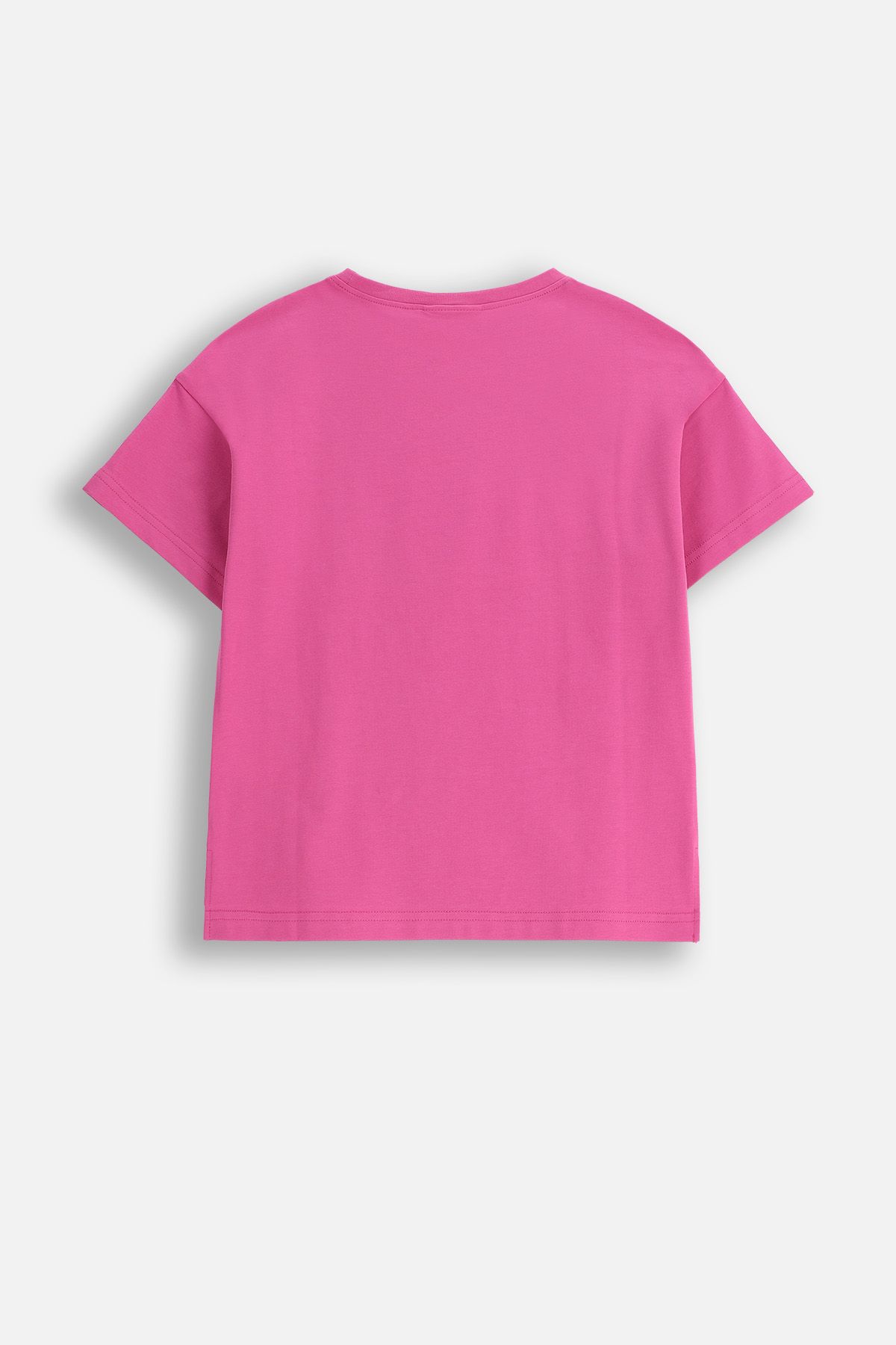 T-shirt z krótkim rękawem w kolorze fuksji z nadrukiem kotów