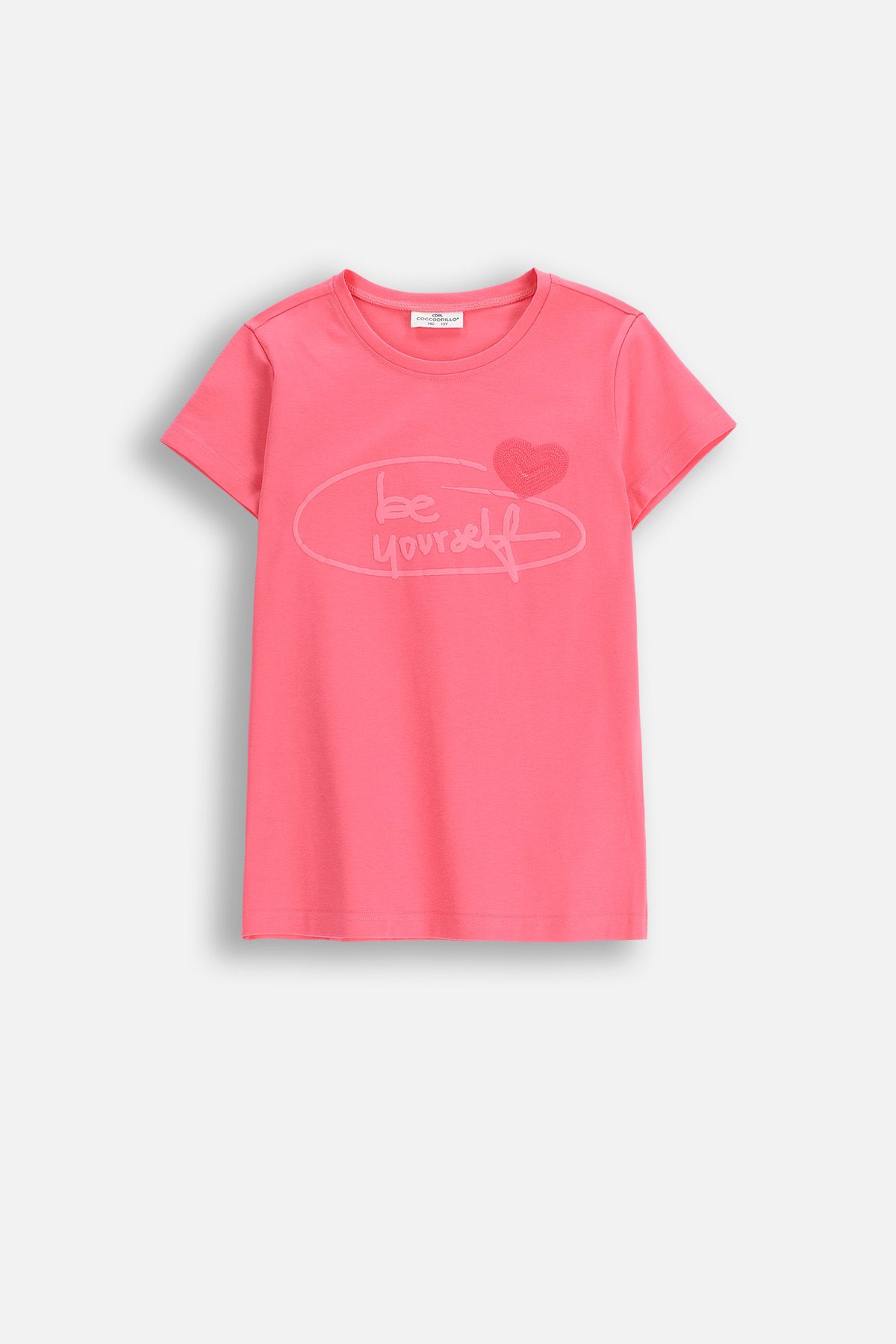 T-shirt z krótkim rękawem czarny prążkowany z naszywką na plecach