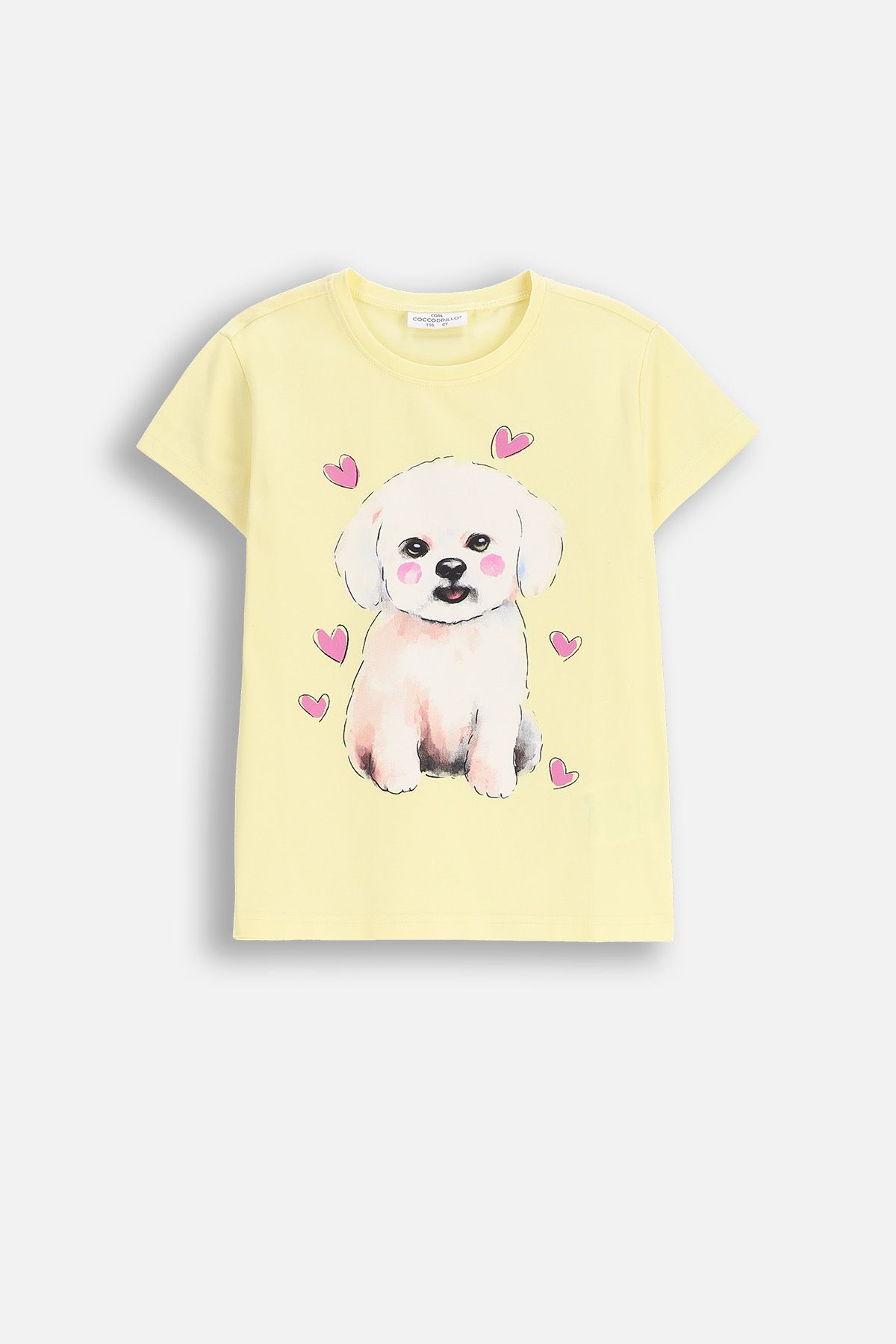 T-shirt z długim rękawem beżowy z nadrukiem - Coccodrillo
