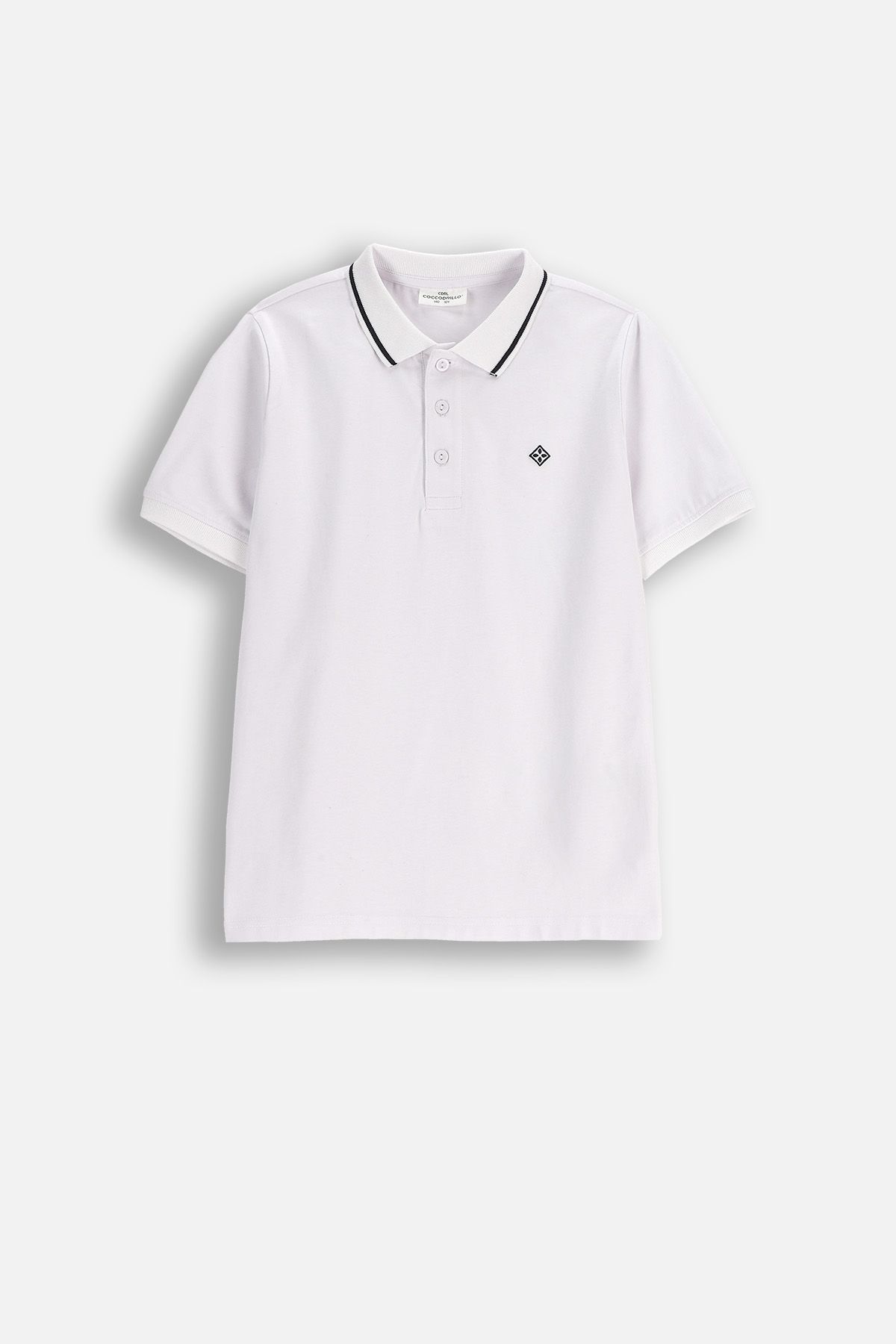 mikiko Tricou cu mânecă scurtă tricou alb cu guler POLO și broderie