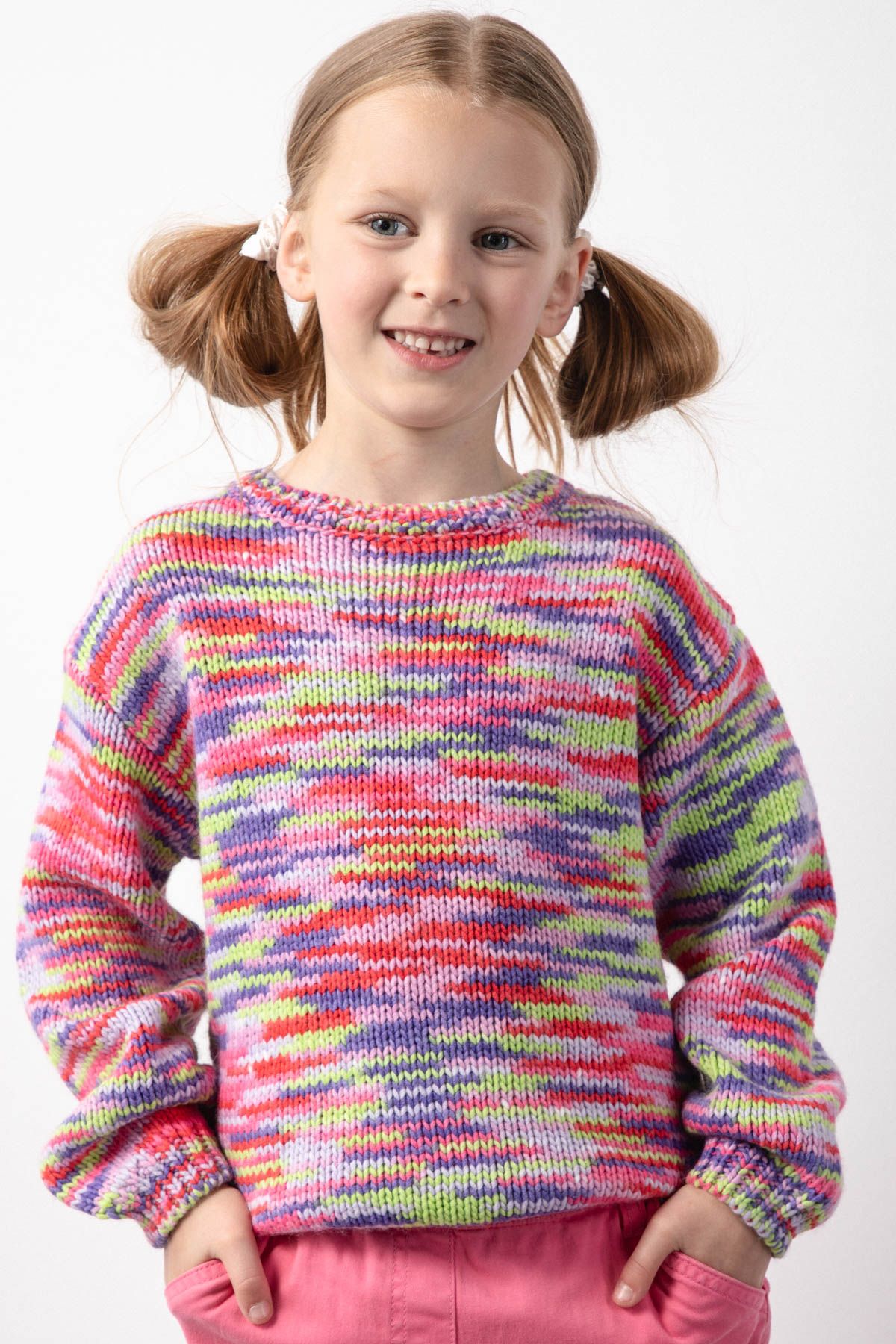 Pulover tricotat pulover multicolor din lână groasă - Coccodrillo