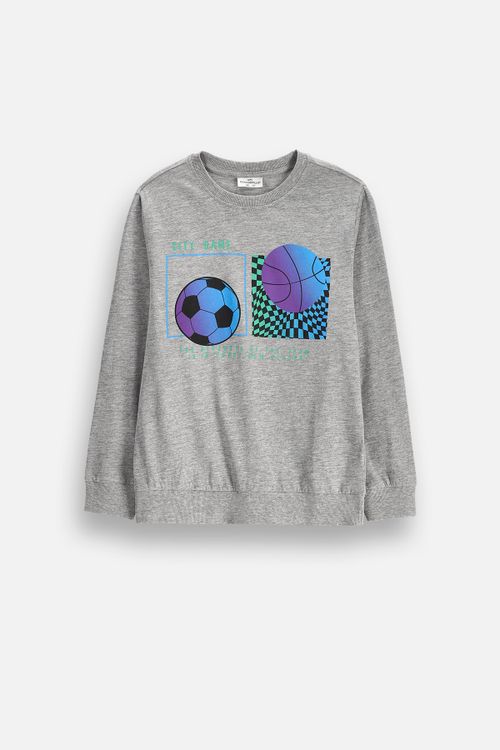 COCCODRILLO COCCODRILLO T-shirt z długim rękawem rozmiar 140 kolor szary dla Chłopca