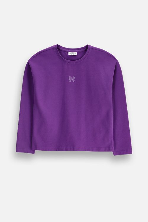 COCCODRILLO COCCODRILLO T-shirt z długim rękawem rozmiar 104 kolor fioletowy dla Dziewczynki