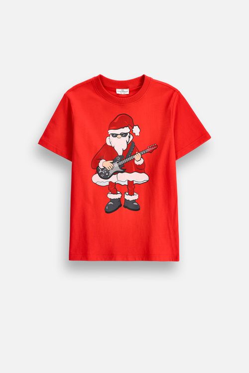 COCCODRILLO COCCODRILLO Koszulka z krótkim rękawem MERRY XMAS rozmiar 164 kolor czerwony dla Chłopca