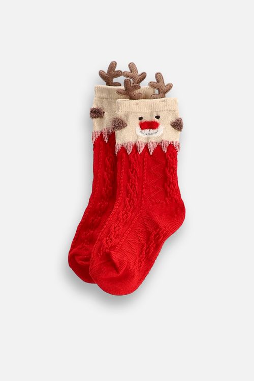 COCCODRILLO COCCODRILLO Skarpetki MERRY XMAS rozmiar 19 / 22 kolor czerwony dla Dziecka