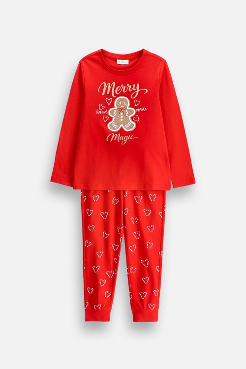 COCCODRILLO COCCODRILLO Piżama dziewczęca MERRY XMAS rozmiar 104 kolor czerwony dla Dziewczynki