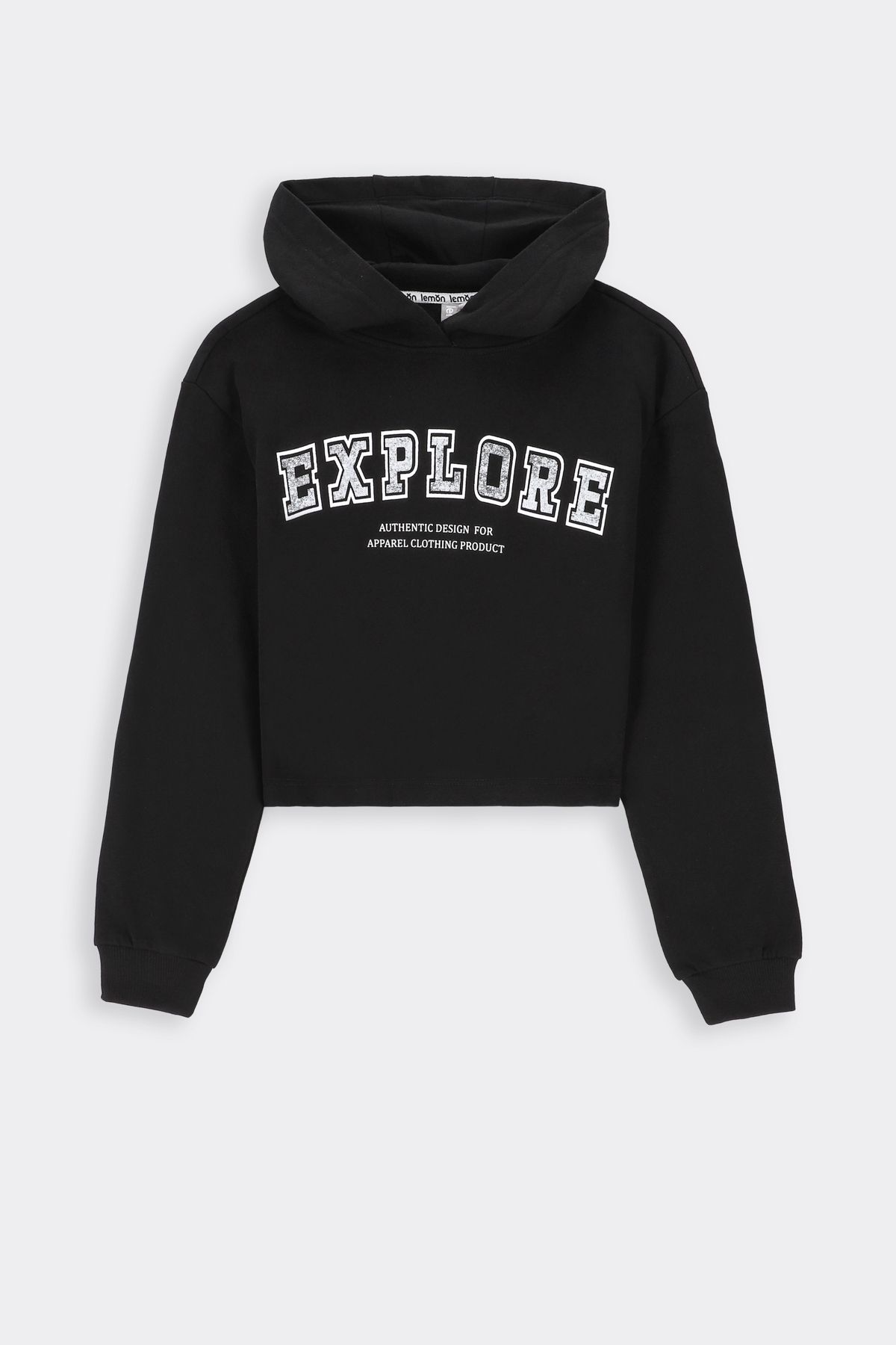 Bluza nierozpinana dziewczęca crop top z grafiką - Coccodrillo