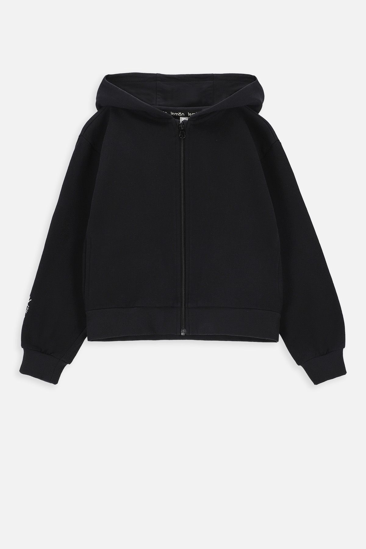 poohsan0422ページ Bluza rozpinana dziewczęca dresowa z kapturem i kieszeniami