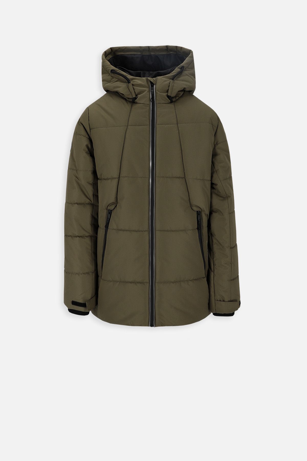 Girls' winter jacket quilted with fleece lining and TEFLON