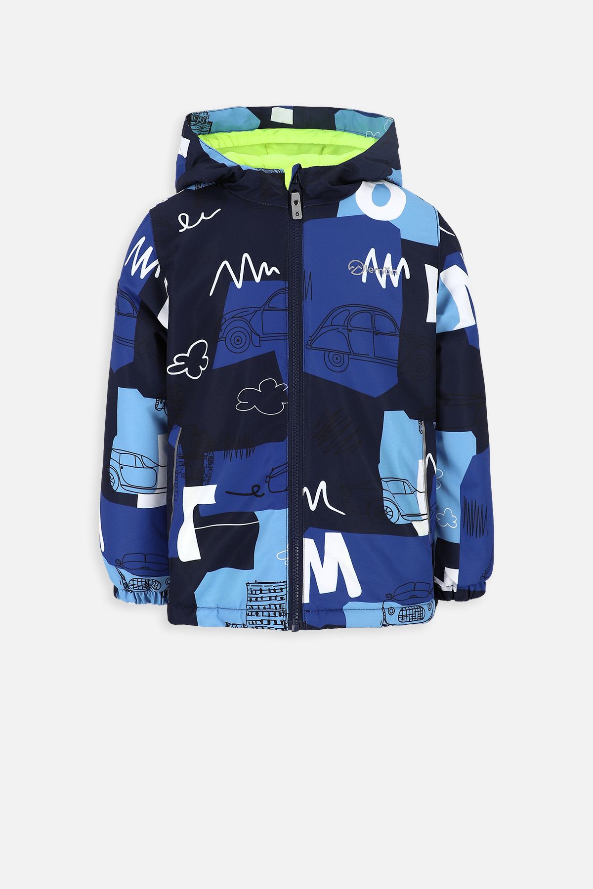 Kurtka zimowa chłopięca pikowana z polarową podszewką - Coccodrillo