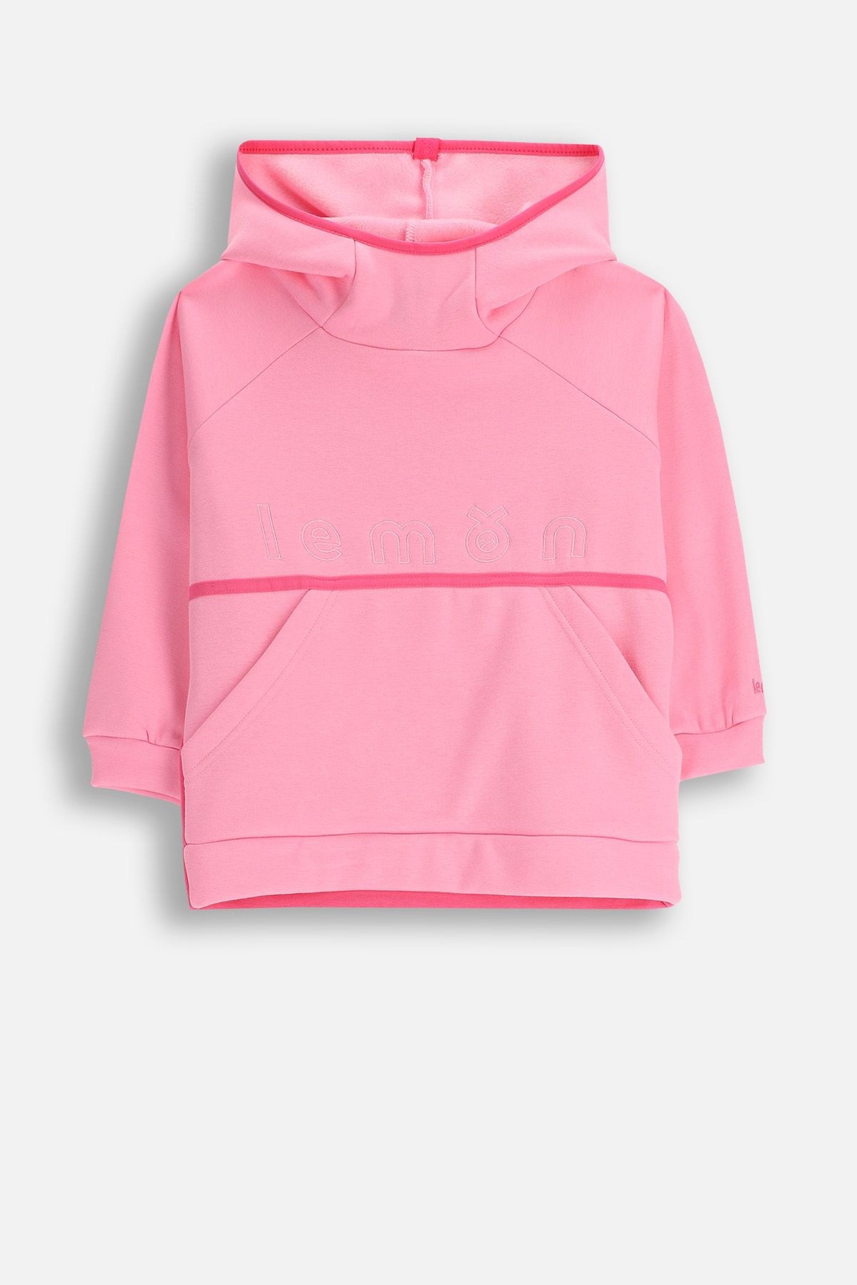 Insulated sweatshirt with a stand-up collar