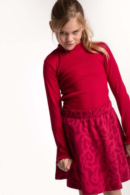MOKIDA WEAR Spódnica dzianinowa rozmiar 146 kolor czerwony dla Dziewczynki