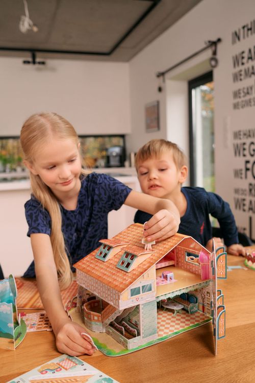 MOKIDA TOYS Domek dla lalek do złożenia rozmiar ONE SIZE kolor brak koloru dla Dziecka