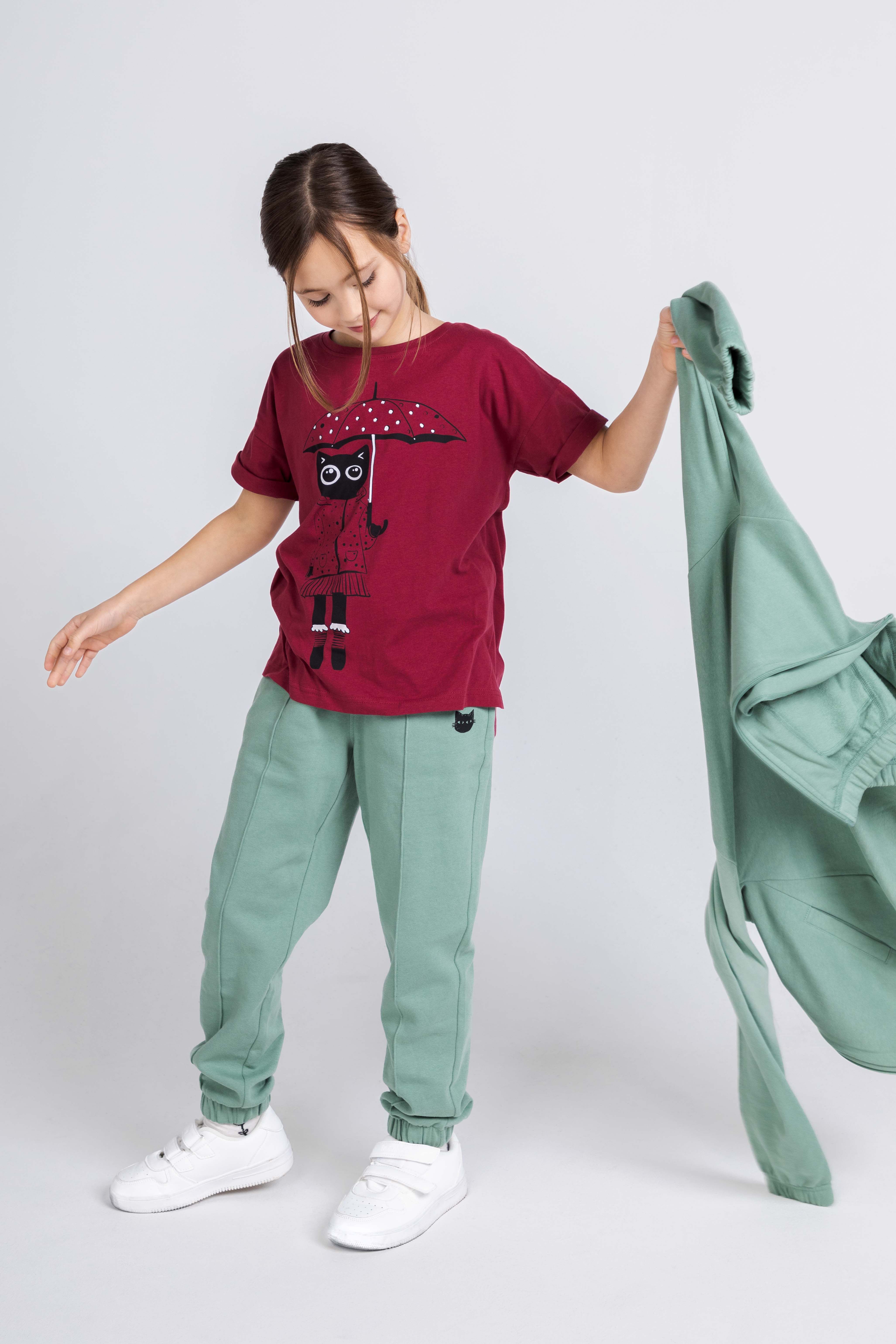 トップス Mintkom Zipped sweatshirt with a hood mint tracksuit with cat