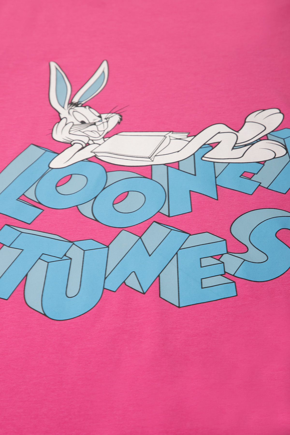 T-shirt with short sleeves LOONEY TUNES pink with print