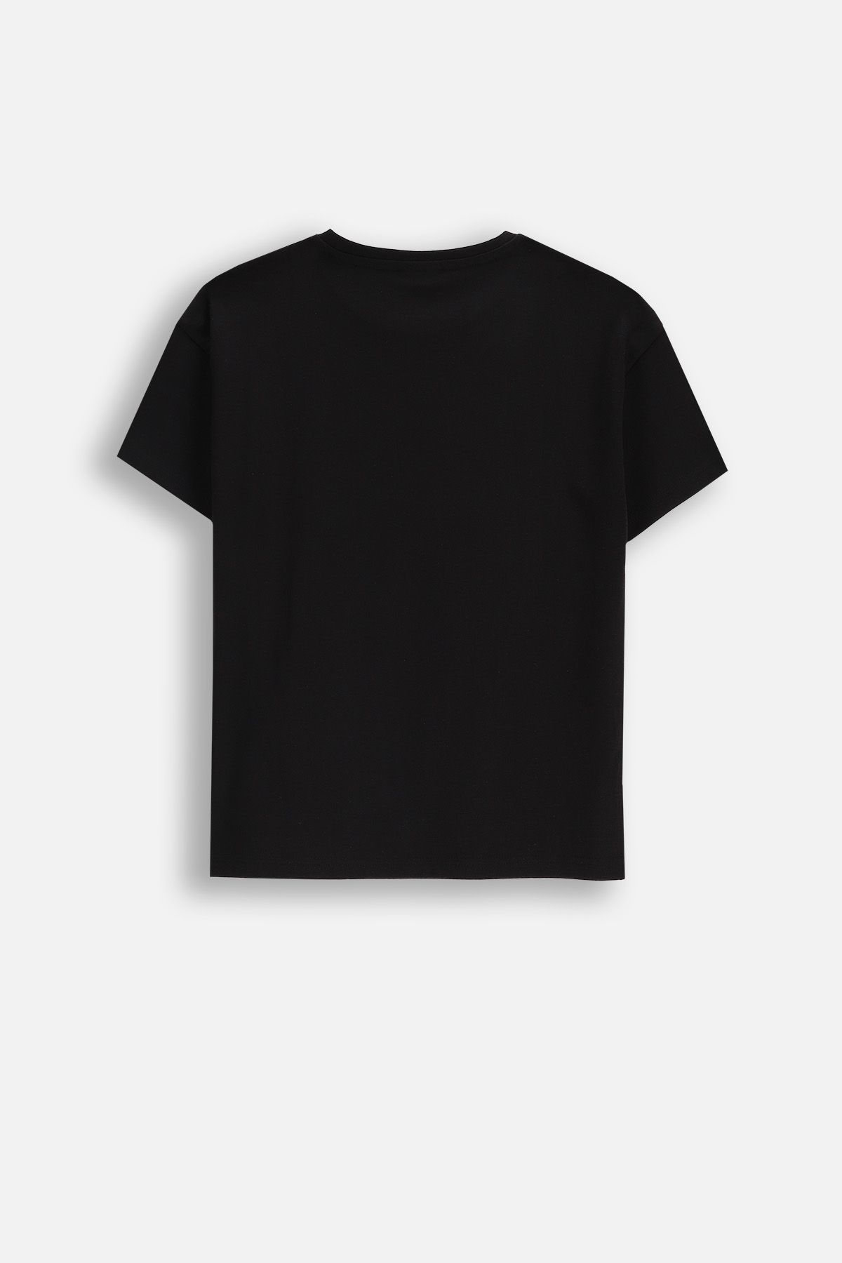 ◆Fallett◆ Slit short sleeve t-shirt black vtx1480_blk_1094__10050__27806