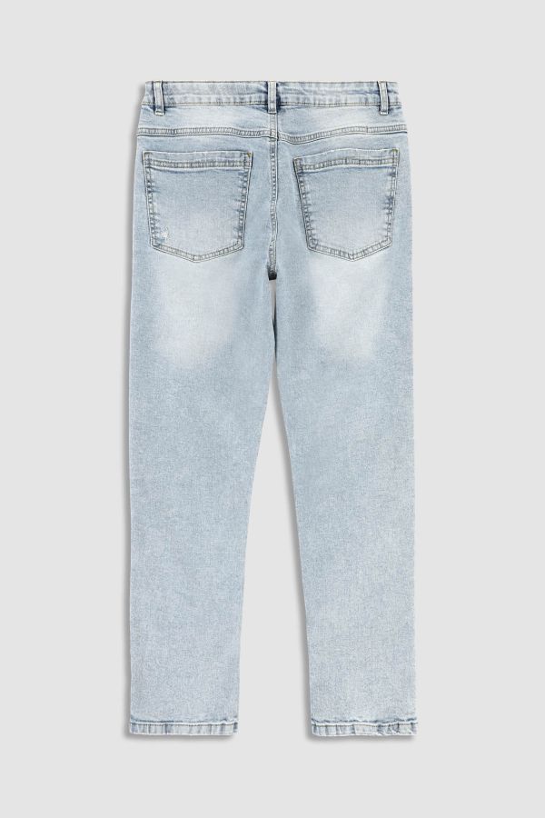 Spodnie jeansowe niebieskie z prostą nogawką o fasonie REGULAR 2208335