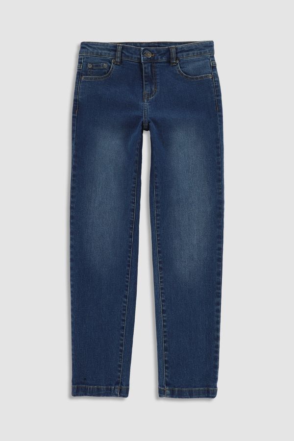 Spodnie jeansowe granatowe z kieszeniami o fasonie SLIM 2208541