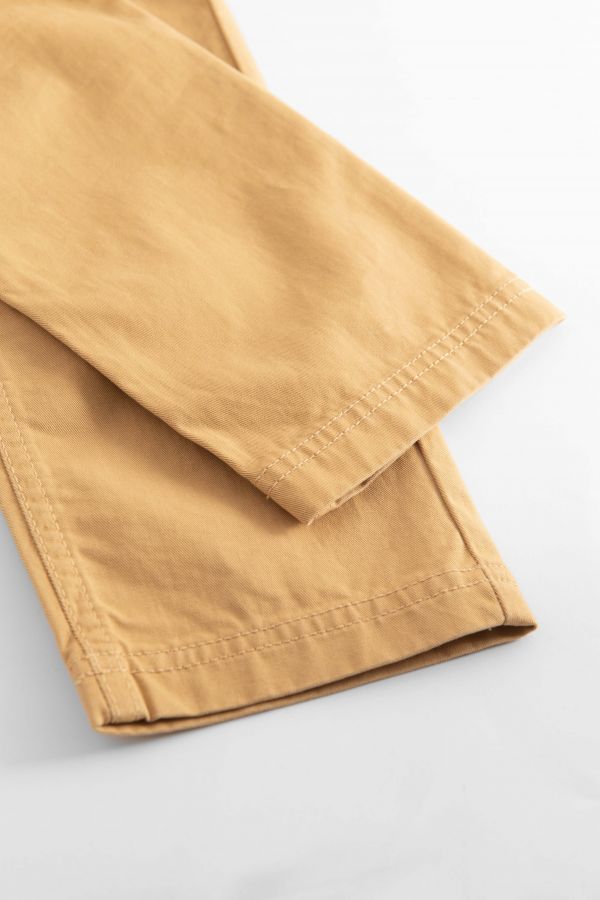Spodnie tkaninowe miodowe z prostą nogawką
