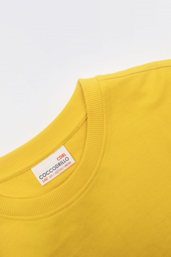 Bluza dresowa żółta z kieszenią kangurką