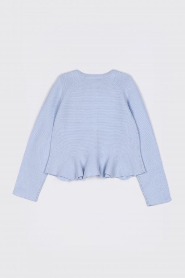 Sweter rozpinany błękitny z guzikami