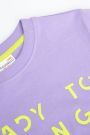 T-shirt z krótkim rękawem fioletowy z napisami 2205587
