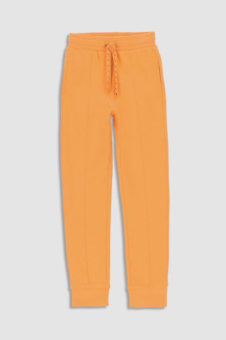 Spodnie dresowe pomarańczowe z kieszeniami