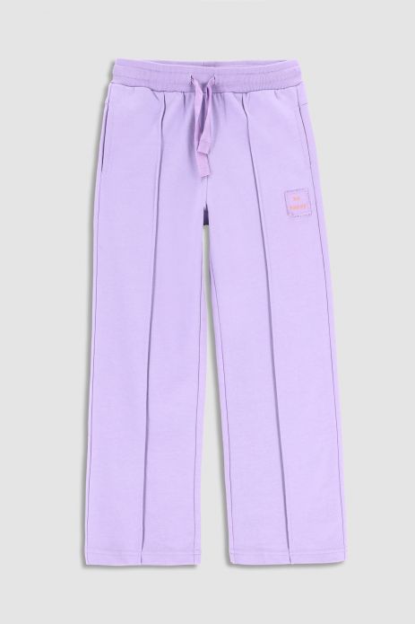 Spodnie dresowe fioletowe typu culotte