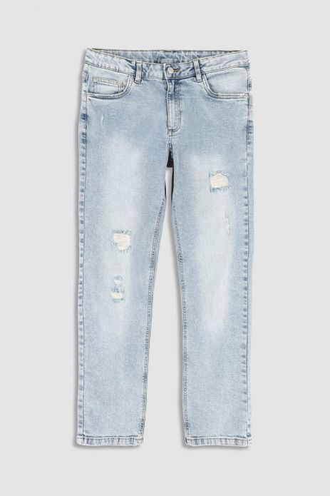 Spodnie jeansowe niebieskie z prostą nogawką o fasonie REGULAR 2