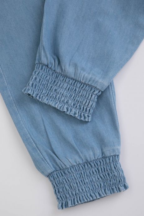 Spodnie jeansowe niebieskie z obniżonym krokiem 2