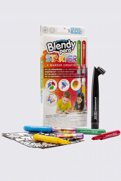 Blendy Pens – zestaw 4 kreatywnych flamastrów z akcesoriami