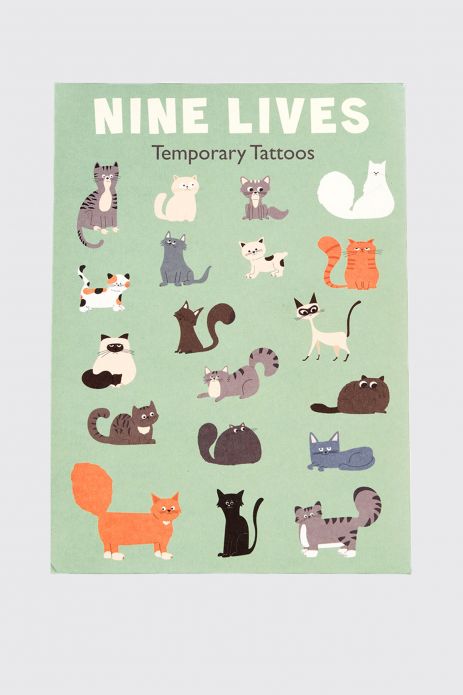 Zestaw zmywalnych tatuaży - koty
