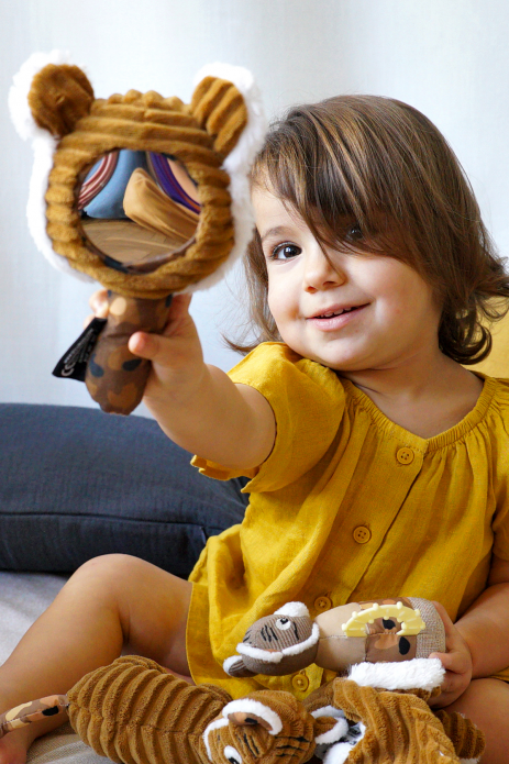 Zabawka sensoryczna z lusterkiem – tygrysek Speculos 18,5 cm