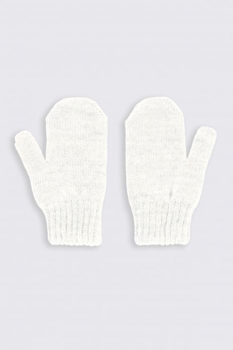 Rękawiczki szare swetrowe z bawełnianą podszewką
