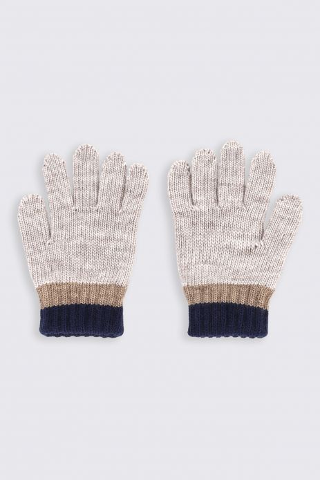 Rękawiczki beżowe pojedyncze swetrowe