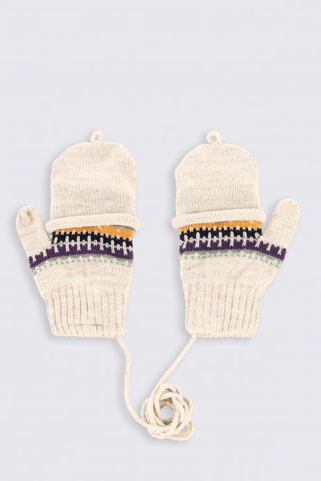 Rękawiczki wielokolorowe pojedyncze swetrowe