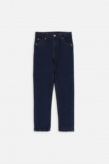 Spodnie jeansowe granatowe z prostą nogawką o fasonie REGULAR 2