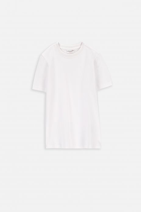 T-shirt z krótkim rękawem biały gładki 2
