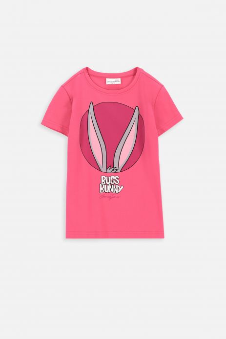 T-shirt z krótkim rękawem różowy z nadrukiem, licencja LOONEY TUNES