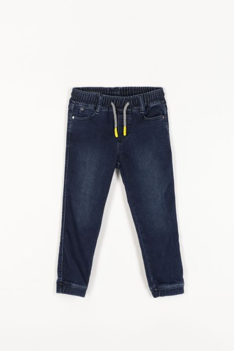 Spodnie jeansowe z wiązaniem w pasie JOGGER