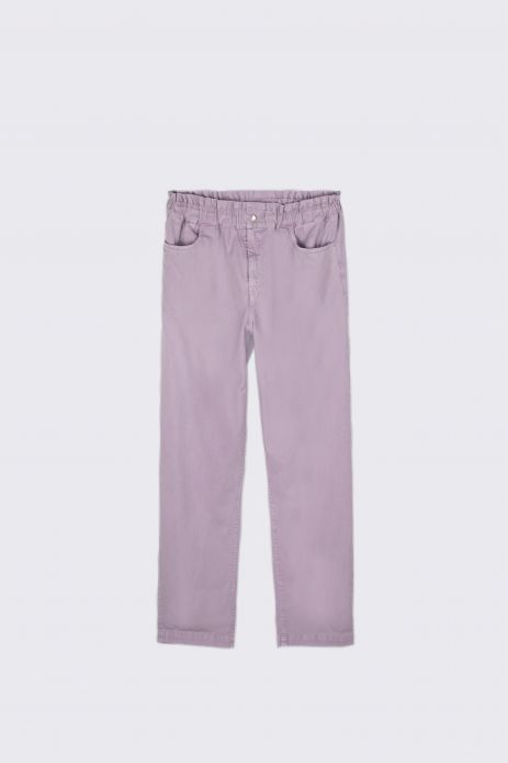 Spodnie jeansowe fioletowe z wysokim stanem