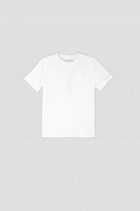 T-shirt z krótkim rękawem biały gładki