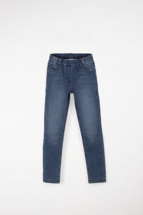 Spodnie jeansowe z efektem sprania fason REGULAR  2